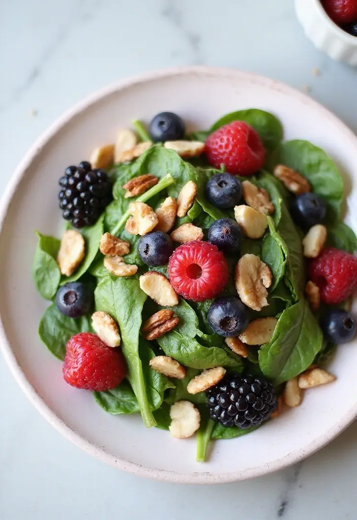 30 High-Protein Salad Recipes to Keep You Energized 72 30 High-Protein Salad Recipes to Keep You Energized - 14. Berry & Spinach Salad