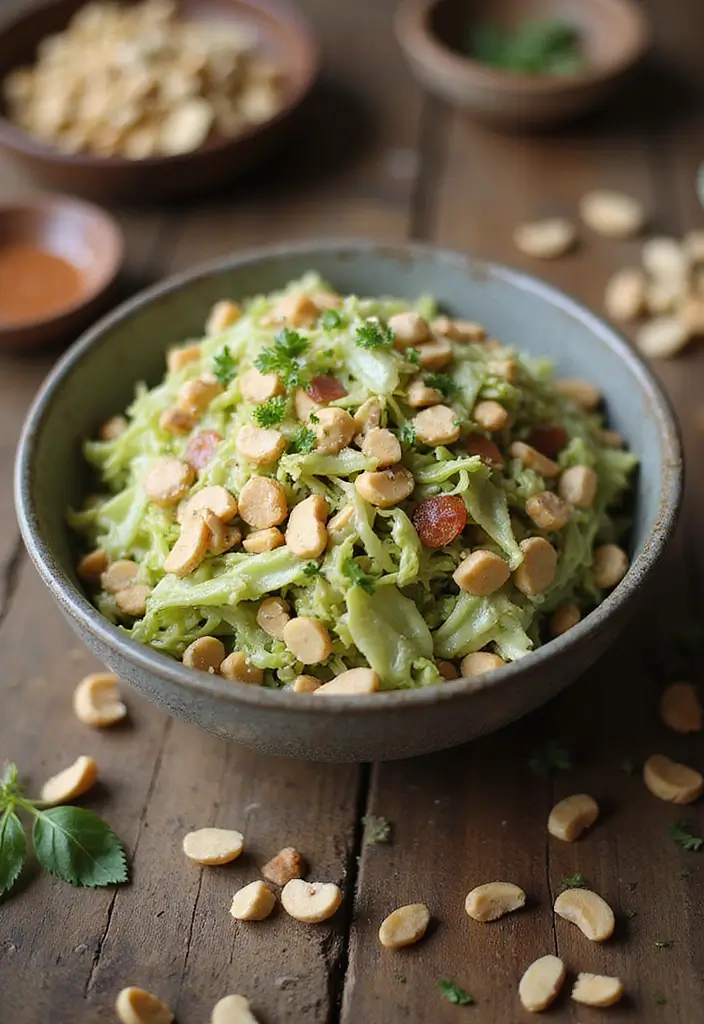 30 High-Protein Salad Recipes to Keep You Energized 77 30 High-Protein Salad Recipes to Keep You Energized - 15. Cabbage & Peanut Salad