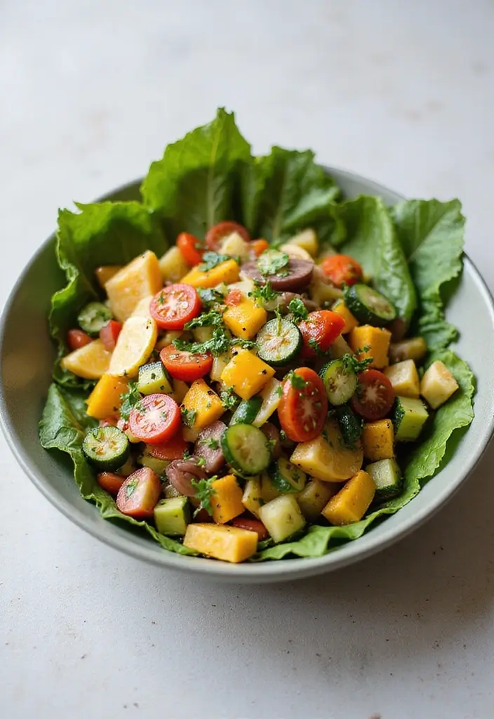 30 High-Protein Salad Recipes to Keep You Energized 94 30 High-Protein Salad Recipes to Keep You Energized - 20. Garden Veggie Salad