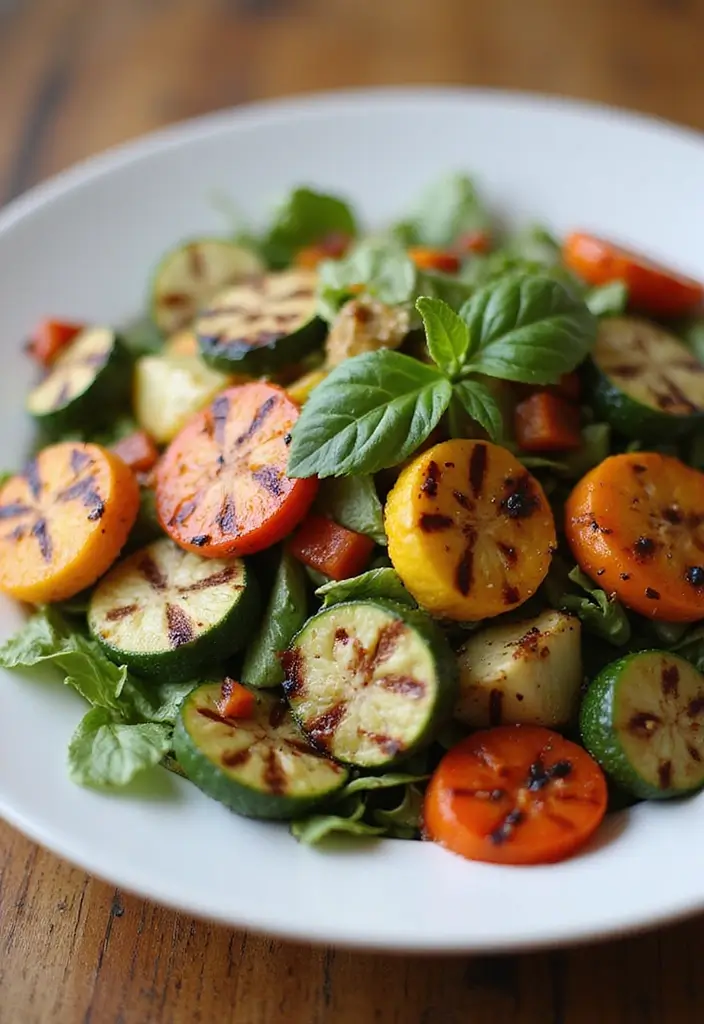 30 High-Protein Salad Recipes to Keep You Energized 107 30 High-Protein Salad Recipes to Keep You Energized - 23. Grilled Vegetable Salad