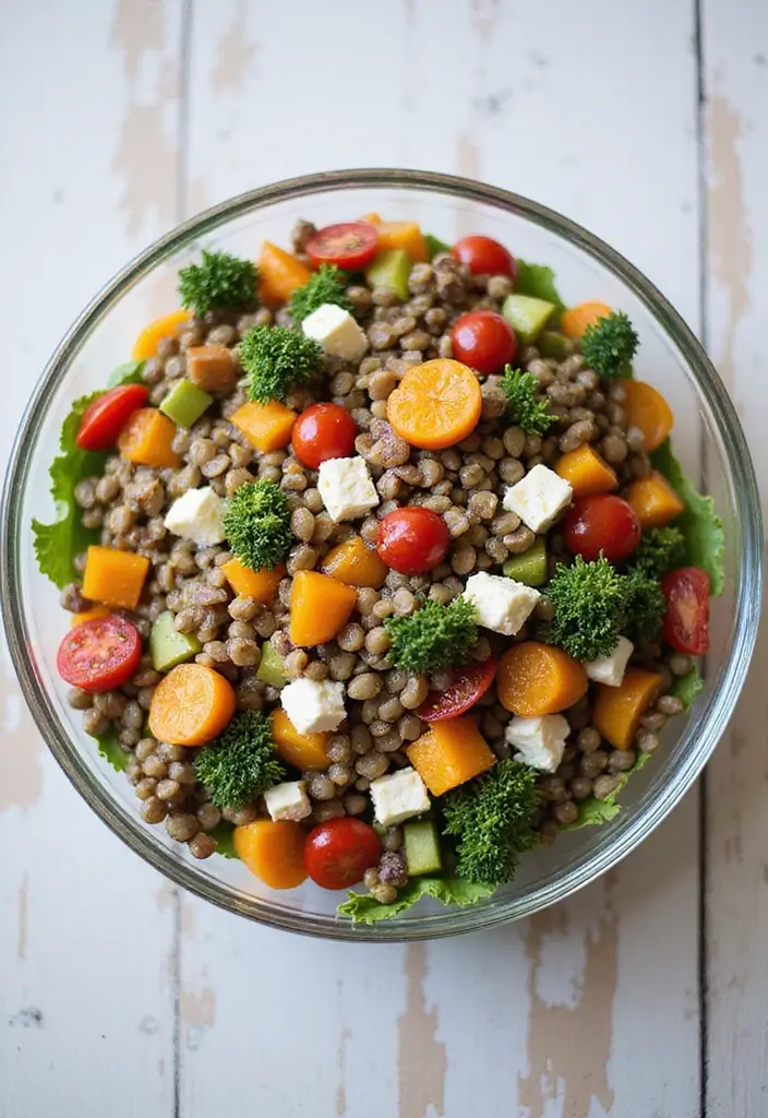 30 High-Protein Salad Recipes to Keep You Energized 11 30 High-Protein Salad Recipes to Keep You Energized - 3. Lentil & Feta Salad