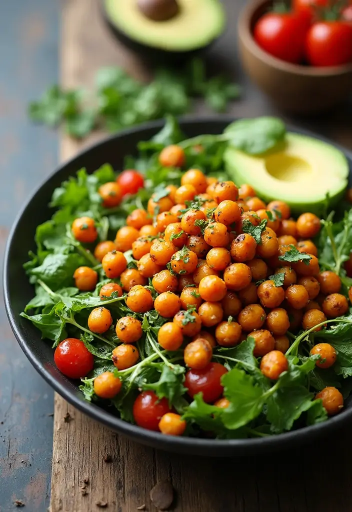 30 High-Protein Salad Recipes to Keep You Energized 32 30 High-Protein Salad Recipes to Keep You Energized - 6. Roasted Chickpea Salad