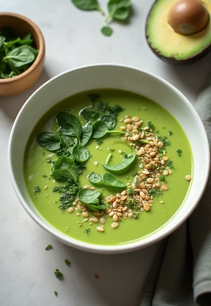 30 High-Protein Soup Recipes to Keep You Full and Energized - 26. Creamy Avocado and Spinach Soup