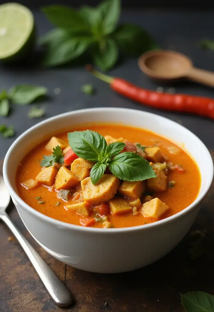 30 High-Protein Soup Recipes to Keep You Full and Energized - 5. Thai Coconut Curry Soup