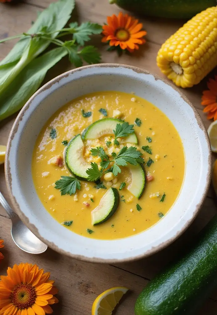 30 Mediterranean Soup Recipes That Taste Like Sunshine - 16. Zucchini and Corn Soup