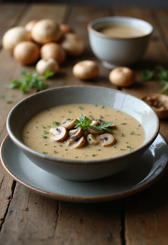 30 Mediterranean Soup Recipes That Taste Like Sunshine - 19. Creamy Mushroom Soup