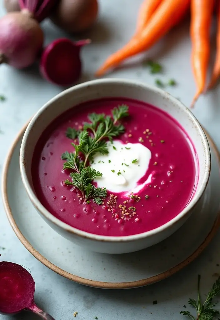 30 Mediterranean Soup Recipes That Taste Like Sunshine - 22. Beet and Carrot Soup