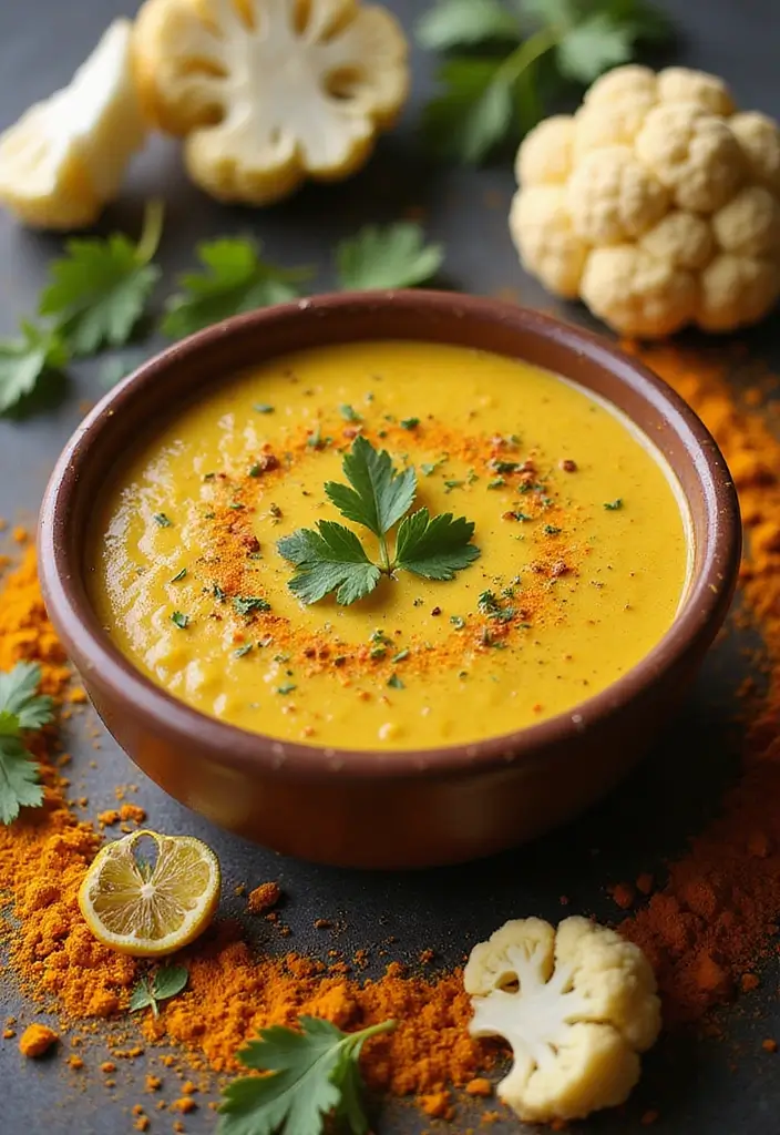 30 Mediterranean Soup Recipes That Taste Like Sunshine - 25. Curried Cauliflower Soup