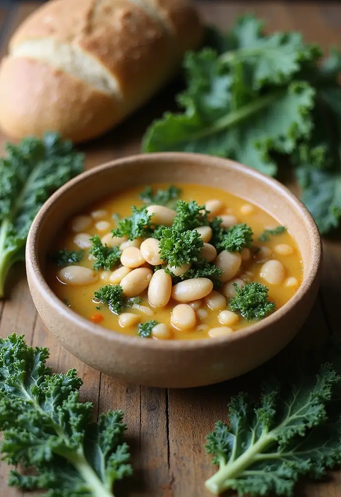 30 Mediterranean Soup Recipes That Taste Like Sunshine - 7. White Bean and Kale Soup