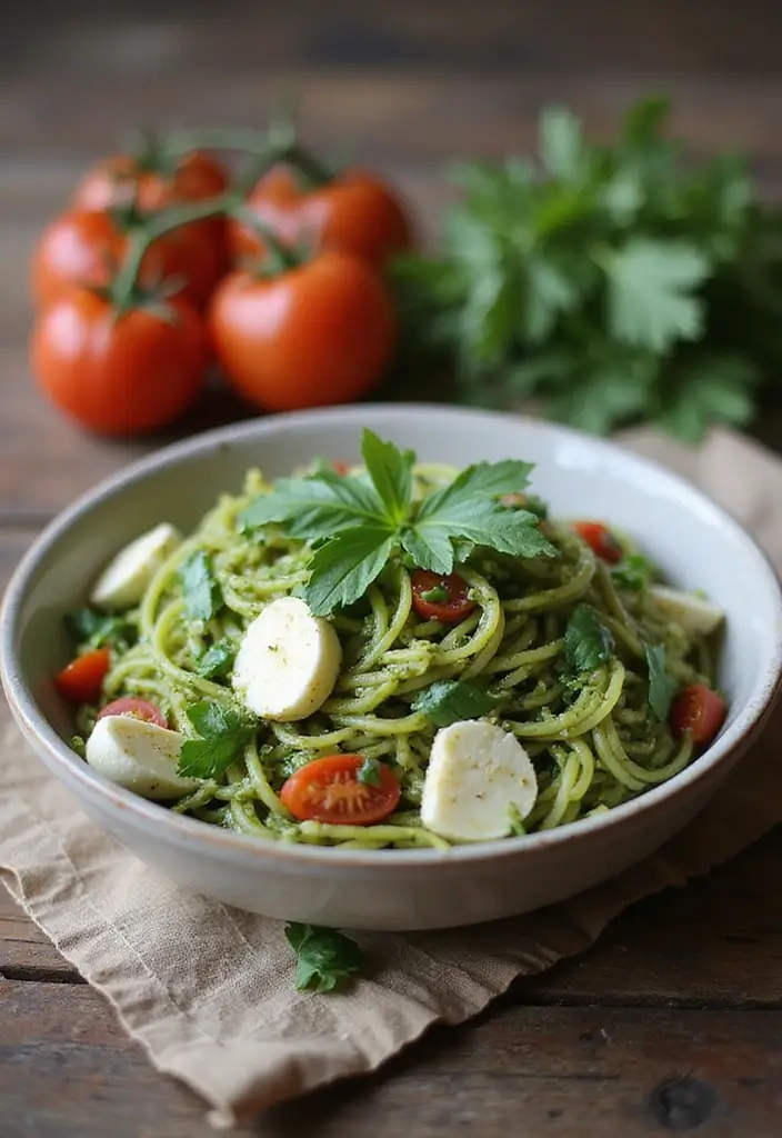 30 Noodle Salad Recipes for a Fresh Twist on Pasta 74 30 Noodle Salad Recipes for a Fresh Twist on Pasta - 12. Pesto Noodle Salad with Mozzarella