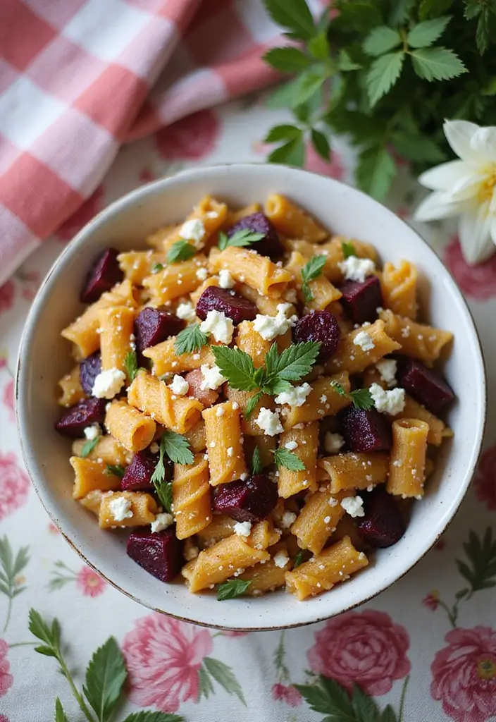 30 Noodle Salad Recipes for a Fresh Twist on Pasta 109 30 Noodle Salad Recipes for a Fresh Twist on Pasta - 17. Roasted Beet and Goat Cheese Pasta Salad