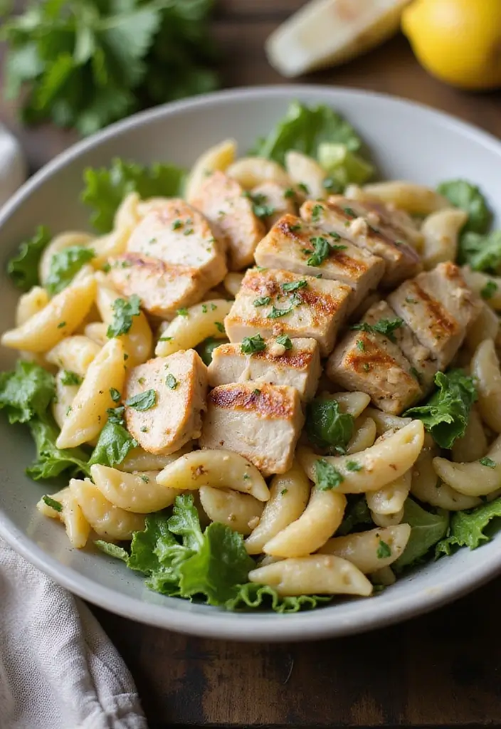 30 Noodle Salad Recipes for a Fresh Twist on Pasta 114 30 Noodle Salad Recipes for a Fresh Twist on Pasta - 18. Classic Chicken Caesar Pasta Salad