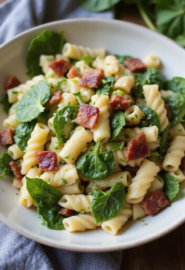 30 Noodle Salad Recipes for a Fresh Twist on Pasta 189 30 Noodle Salad Recipes for a Fresh Twist on Pasta - 29. Spinach and Bacon Pasta Salad