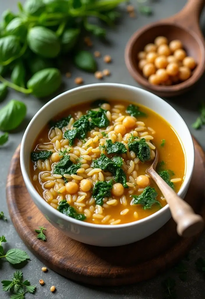 30 Orzo Soup Recipes You’ll Want to Make Again and Again 8 30 Orzo Soup Recipes You’ll Want to Make Again and Again - 2. Italian Orzo Soup with Spinach and Chickpeas