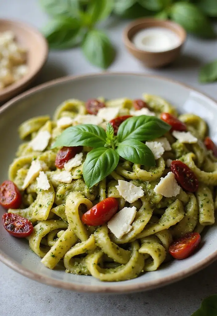 30 Pasta Salad Recipes That Are Perfect for Any Occasion 86 30 Pasta Salad Recipes That Are Perfect for Any Occasion - 14. Pesto Pasta Salad with Sun-Dried Tomatoes