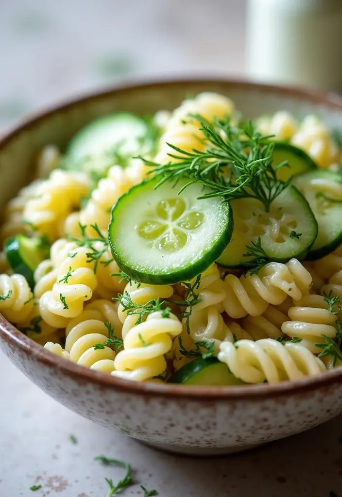 30 Pasta Salad Recipes That Are Perfect for Any Occasion 176 30 Pasta Salad Recipes That Are Perfect for Any Occasion - 28. Cucumber Dill Pasta Salad