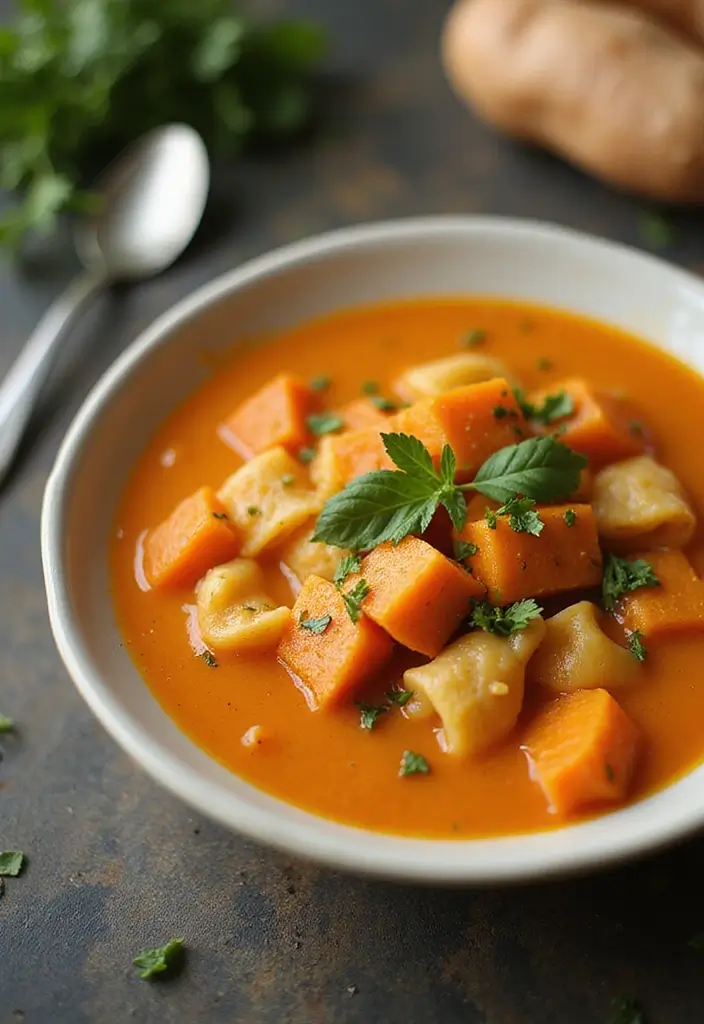 30 Pasta Soup Recipes Perfect for Cozy Evenings - 13. Sweet Potato and Pasta Soup