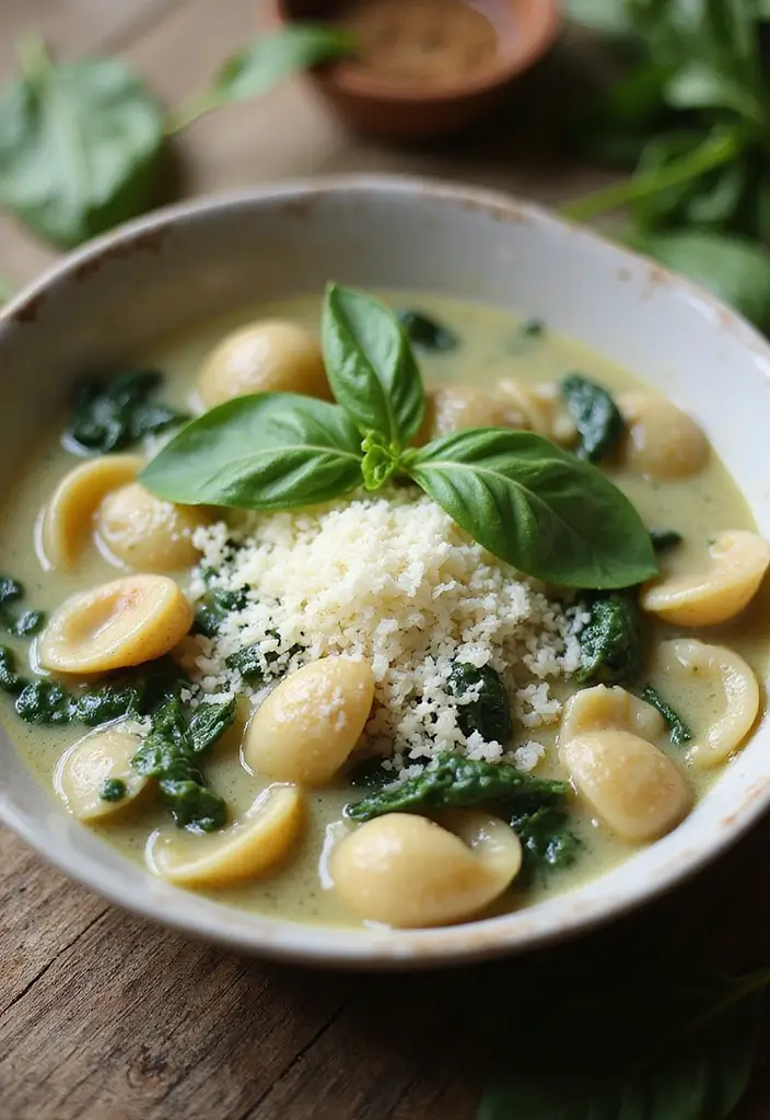 30 Pasta Soup Recipes Perfect for Cozy Evenings - 2. Creamy Spinach and Shell Pasta Soup