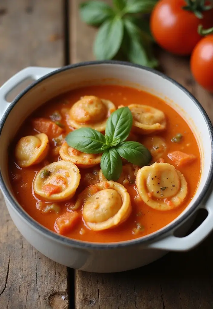 30 Pasta Soup Recipes Perfect for Cozy Evenings - 28. Creamy Tomato Tortellini Soup