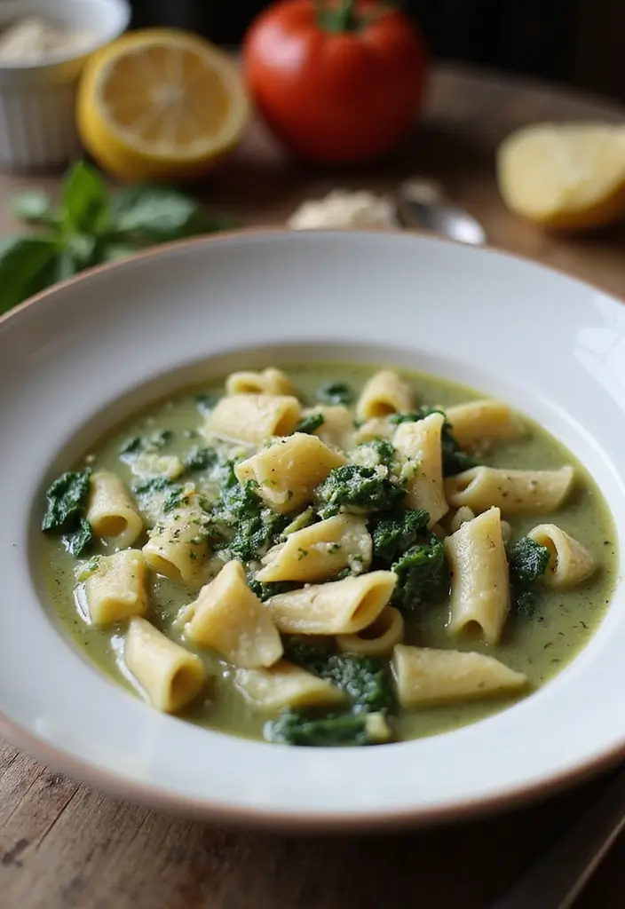 30 Pasta Soup Recipes Perfect for Cozy Evenings - 29. Creamy Spinach and Artichoke Pasta Soup