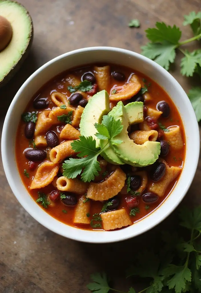 30 Pasta Soup Recipes Perfect for Cozy Evenings - 8. Southwest Black Bean and Pasta Soup