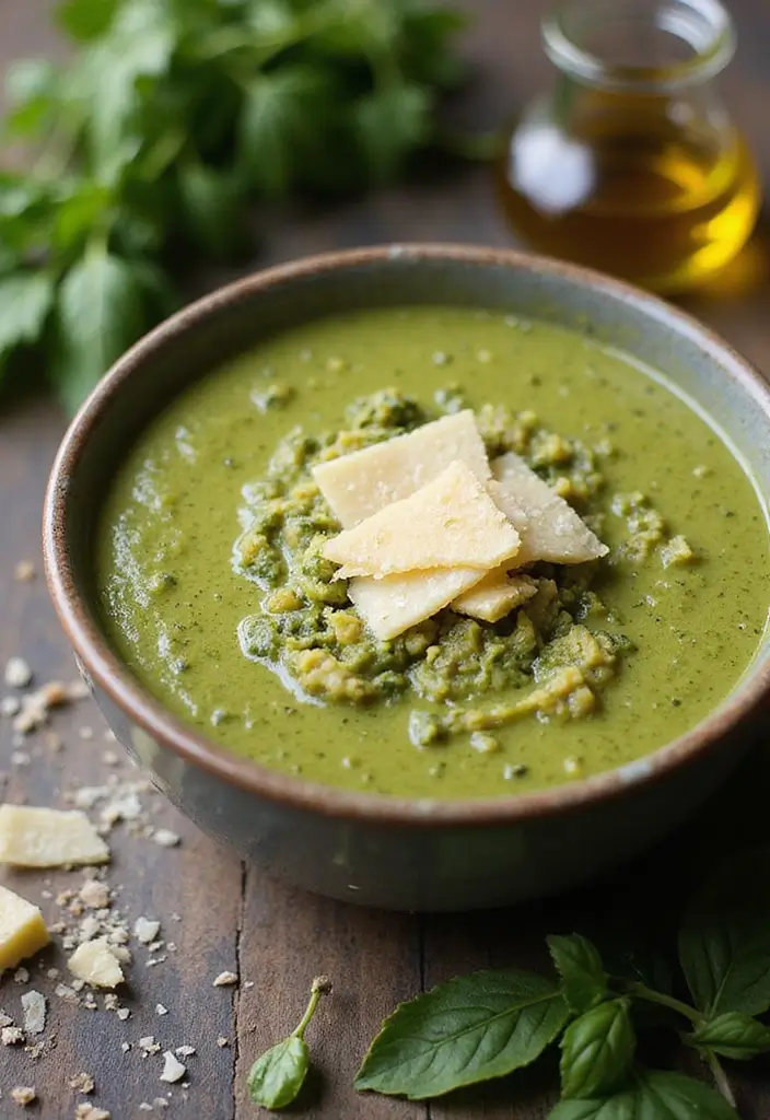30 Pastina Soup Recipes Just Like Grandma Made - 14. Pesto and Pastina Soup