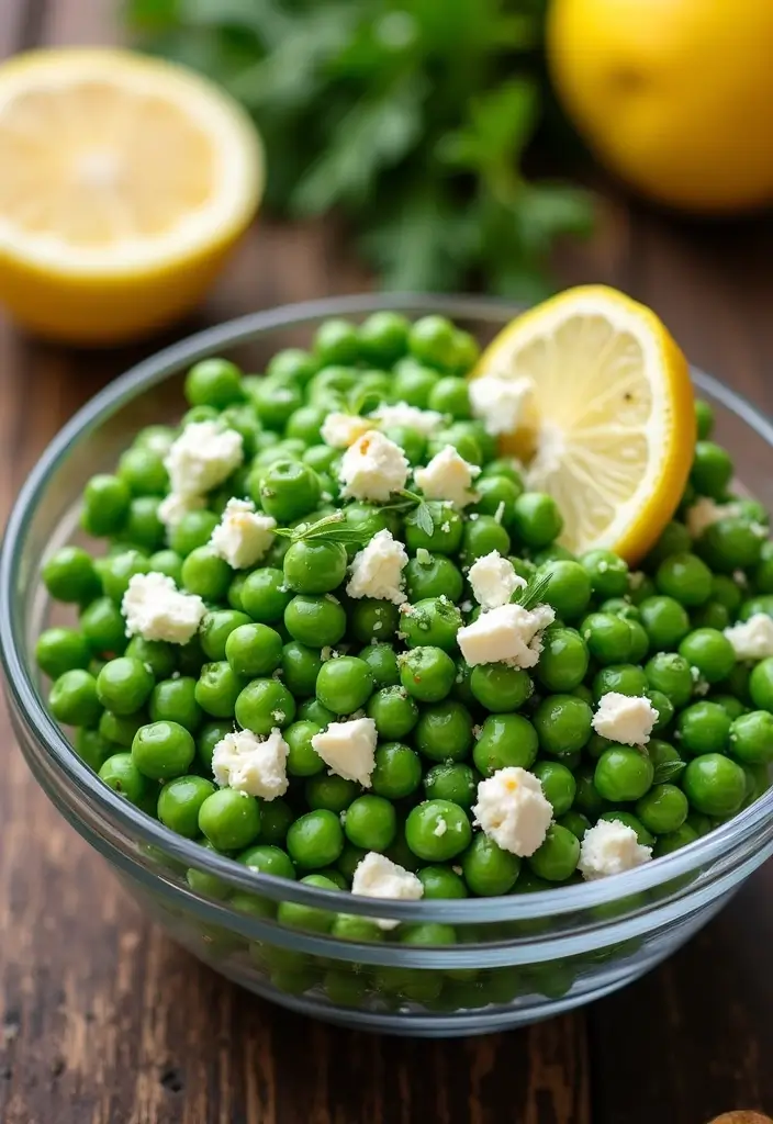 30 Pea Salad Recipes for a Refreshing Side Dish - 10. Pea and Feta Cheese Salad