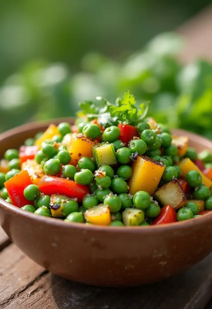 30 Pea Salad Recipes for a Refreshing Side Dish - 11. Pea Salad with Roasted Vegetables
