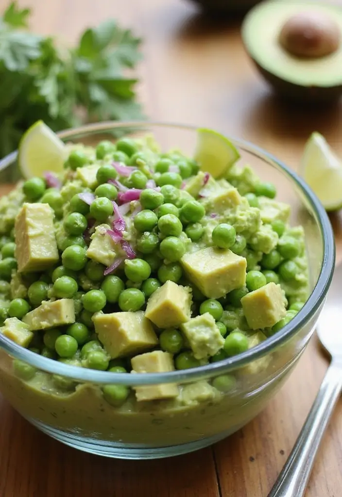 30 Pea Salad Recipes for a Refreshing Side Dish - 2. Creamy Pea and Avocado Salad