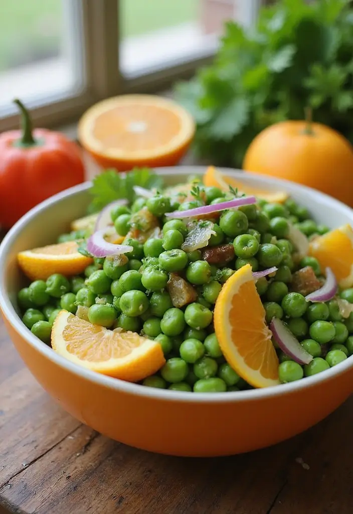 30 Pea Salad Recipes for a Refreshing Side Dish - 20. Pea Salad with Citrus