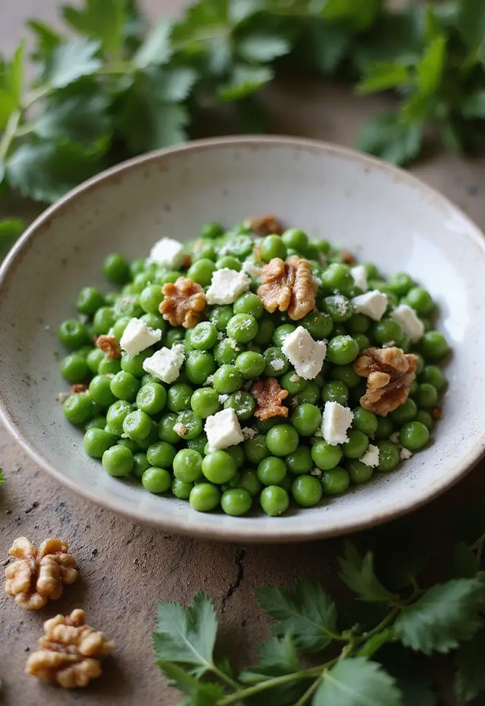 30 Pea Salad Recipes for a Refreshing Side Dish - 21. Pea Salad with Blue Cheese