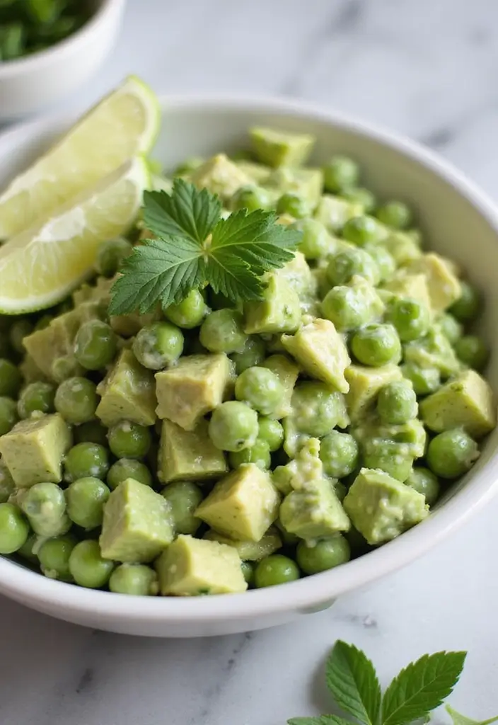 30 Pea Salad Recipes for a Refreshing Side Dish - 25. Pea Salad with Avocado and Lime
