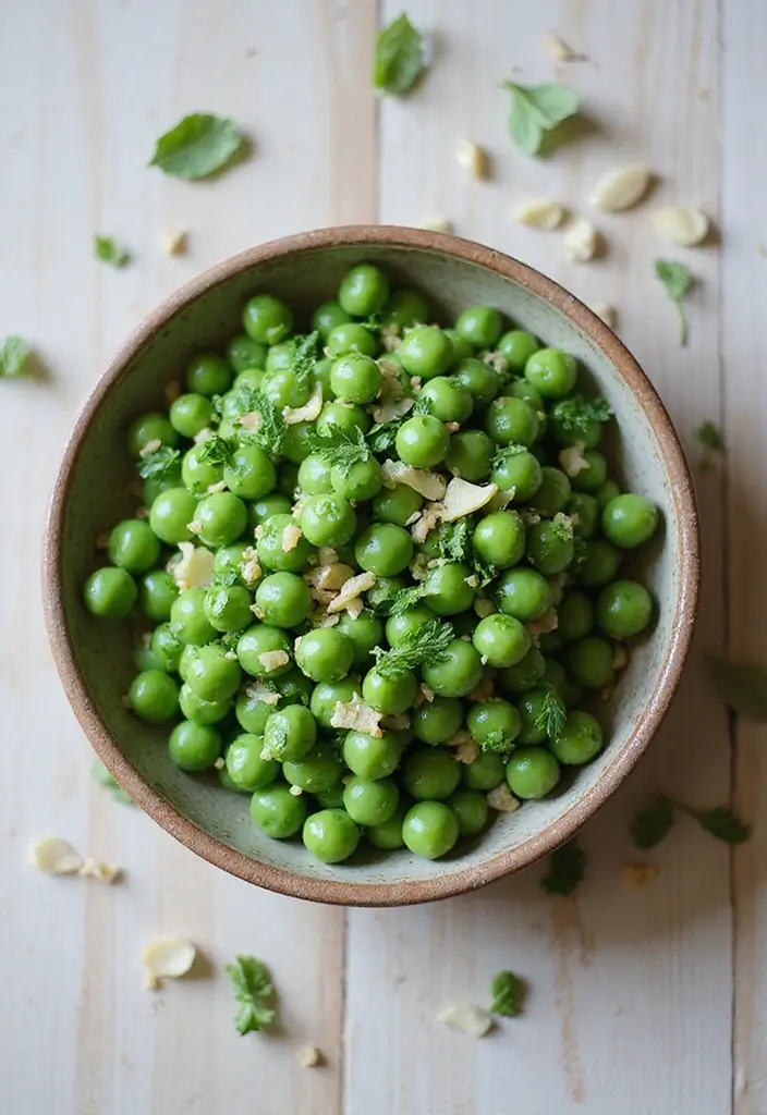 30 Pea Salad Recipes for a Refreshing Side Dish - 26. Pea Salad with Garlic and Herbs