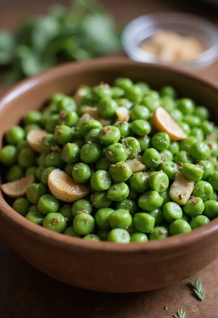 30 Pea Salad Recipes for a Refreshing Side Dish - 28. Pea Salad with Roasted Garlic