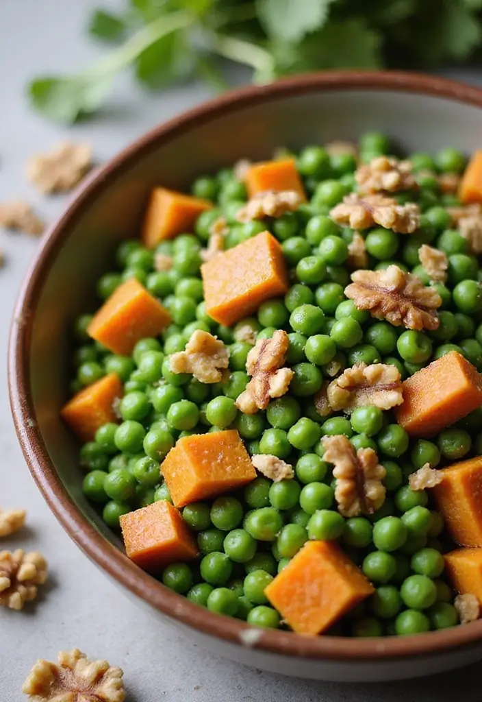30 Pea Salad Recipes for a Refreshing Side Dish - 30. Pea Salad with Sweet Potatoes