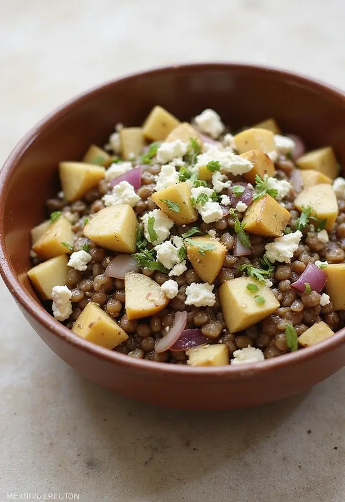 30 Pear Salad Recipes That Are Sweet and Sophisticated - 11. Pear and Lentil Salad
