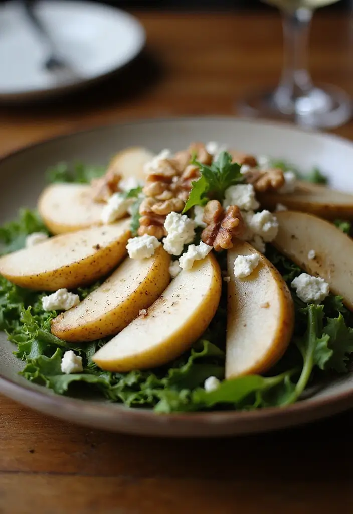 30 Pear Salad Recipes That Are Sweet and Sophisticated - 16. Pear and Roquefort Salad