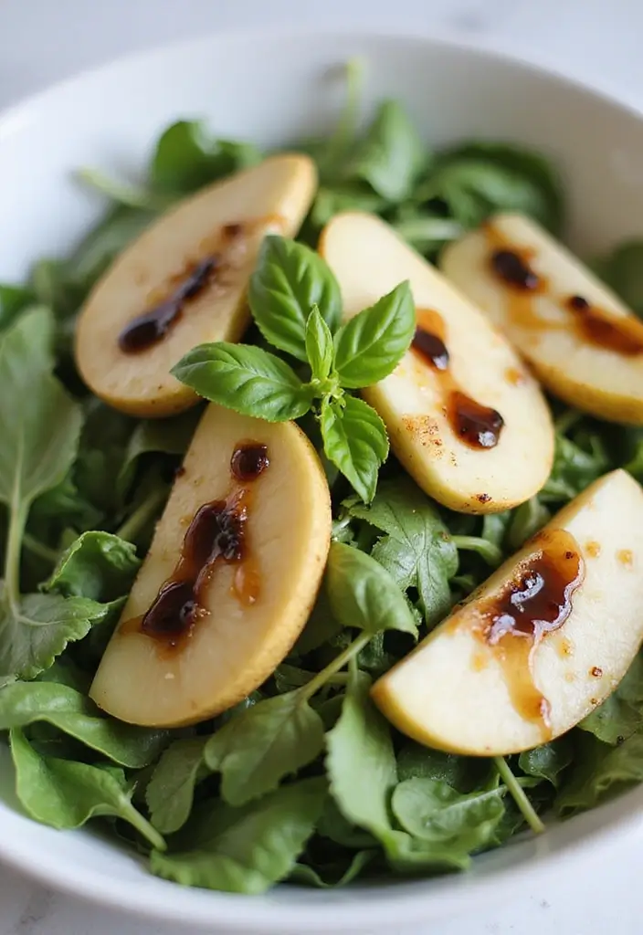 30 Pear Salad Recipes That Are Sweet and Sophisticated - 25. Pear and Basil Salad