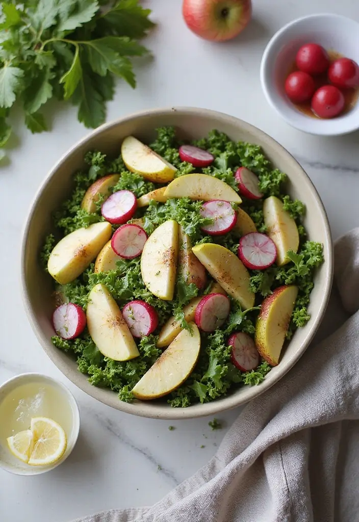 30 Pear Salad Recipes That Are Sweet and Sophisticated - 26. Pear and Radish Salad
