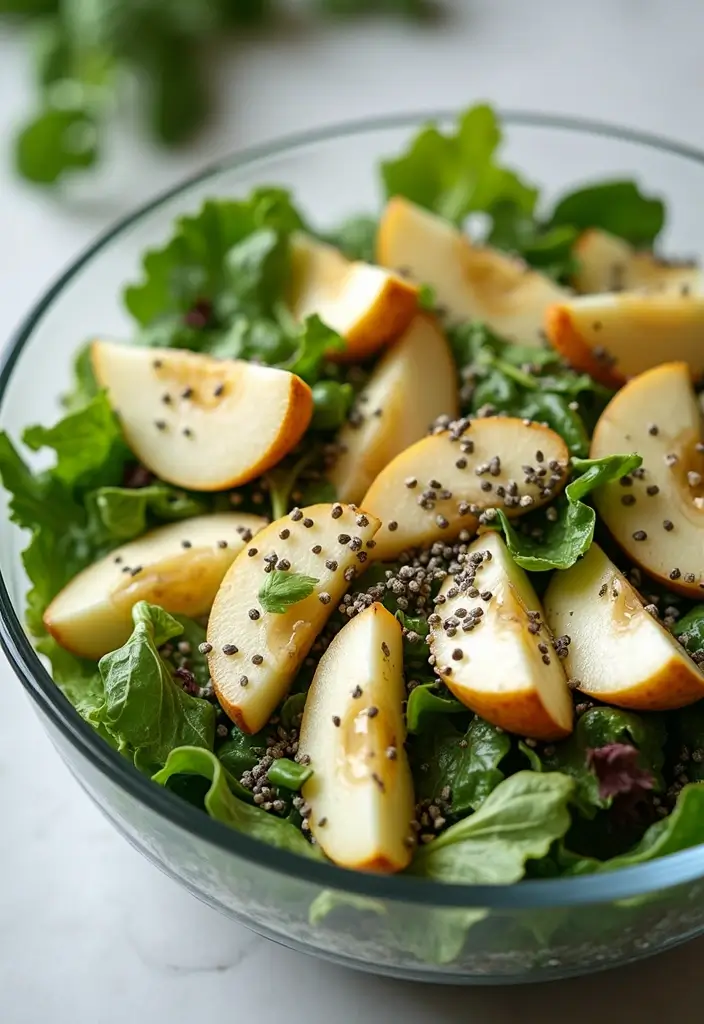 30 Pear Salad Recipes That Are Sweet and Sophisticated - 28. Pear and Chia Seed Salad