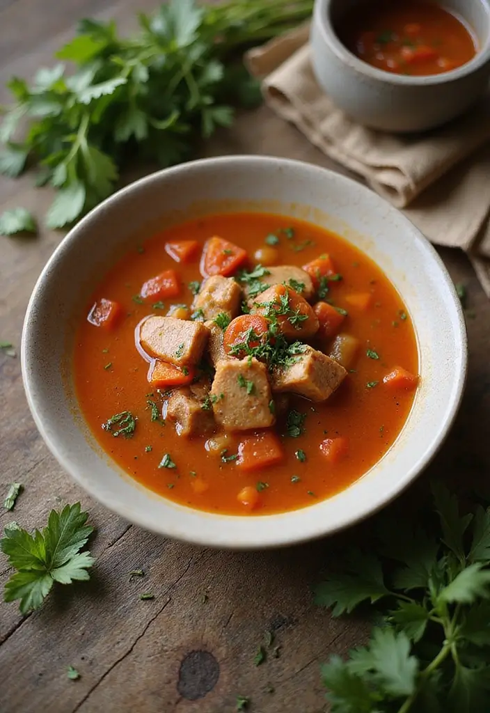 30 Pork Soup Recipes That Are Hearty and Savory 67 30 Pork Soup Recipes That Are Hearty and Savory - 11. Pork and Tomato Soup