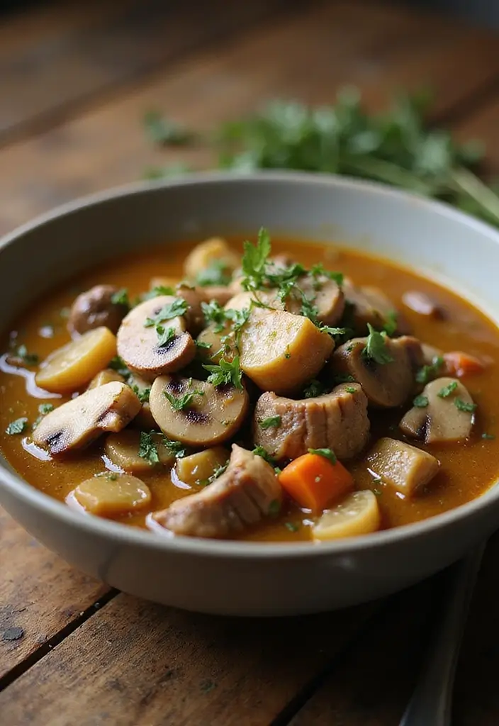 30 Pork Soup Recipes That Are Hearty and Savory 74 30 Pork Soup Recipes That Are Hearty and Savory - 12. Pork and Mushroom Soup