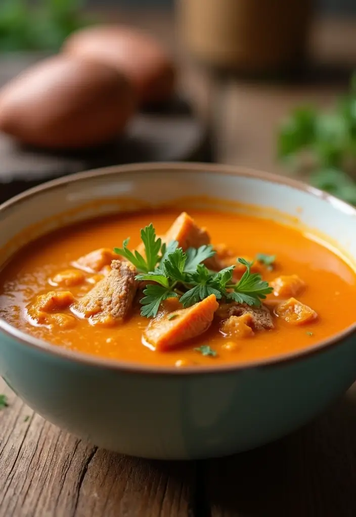 30 Pork Soup Recipes That Are Hearty and Savory 100 30 Pork Soup Recipes That Are Hearty and Savory - 16. Pork and Sweet Potato Soup