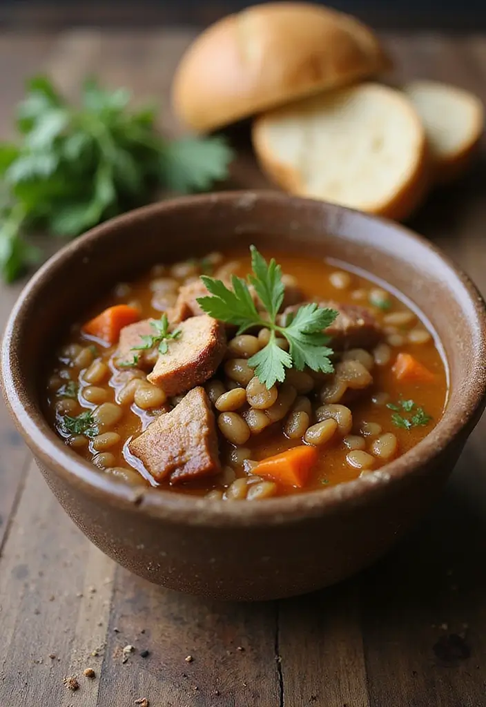 30 Pork Soup Recipes That Are Hearty and Savory 34 30 Pork Soup Recipes That Are Hearty and Savory - 6. Rustic Pork and Lentil Soup