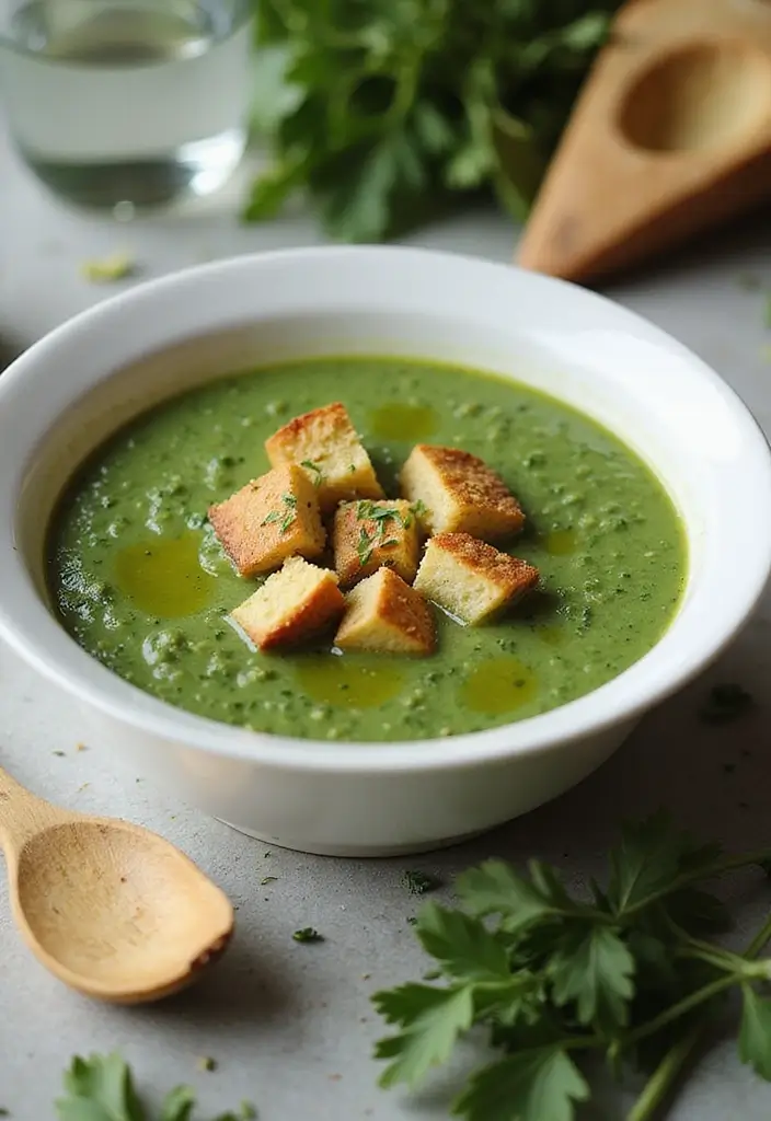 30 Quick and Easy Soup Recipes Ready in 30 Minutes - 13. Garlic Spinach Soup
