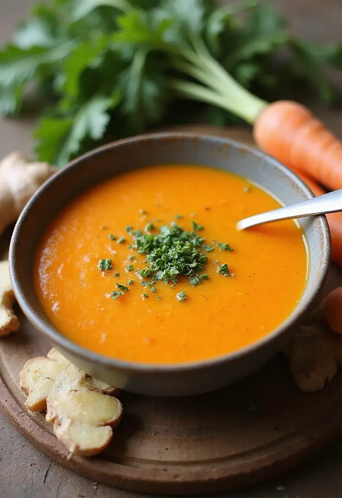 30 Quick and Easy Soup Recipes Ready in 30 Minutes - 21. Carrot Ginger Soup