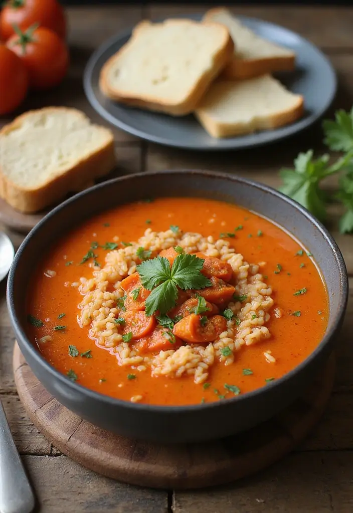 30 Quick and Easy Soup Recipes Ready in 30 Minutes - 28. Tomato Rice Soup