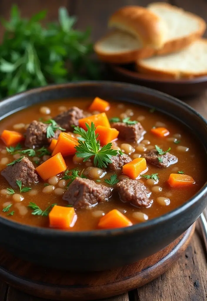 30 Quick and Easy Soup Recipes Ready in 30 Minutes - 7. Quick Beef and Barley Soup
