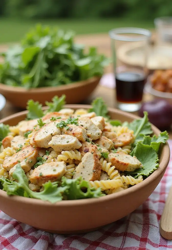 30 Ranch Pasta Salad Recipes for Creamy Tangy Flavor - 12. Pasta Salad with Grilled Chicken and Ranch