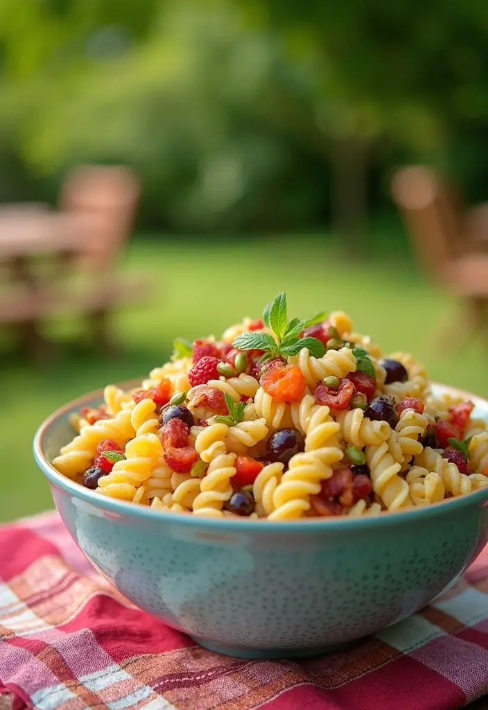 30 Ranch Pasta Salad Recipes for Creamy Tangy Flavor - 15. Ranch Pasta Salad with Nuts and Dried Fruits